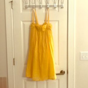 Yellow sleeveless dress
